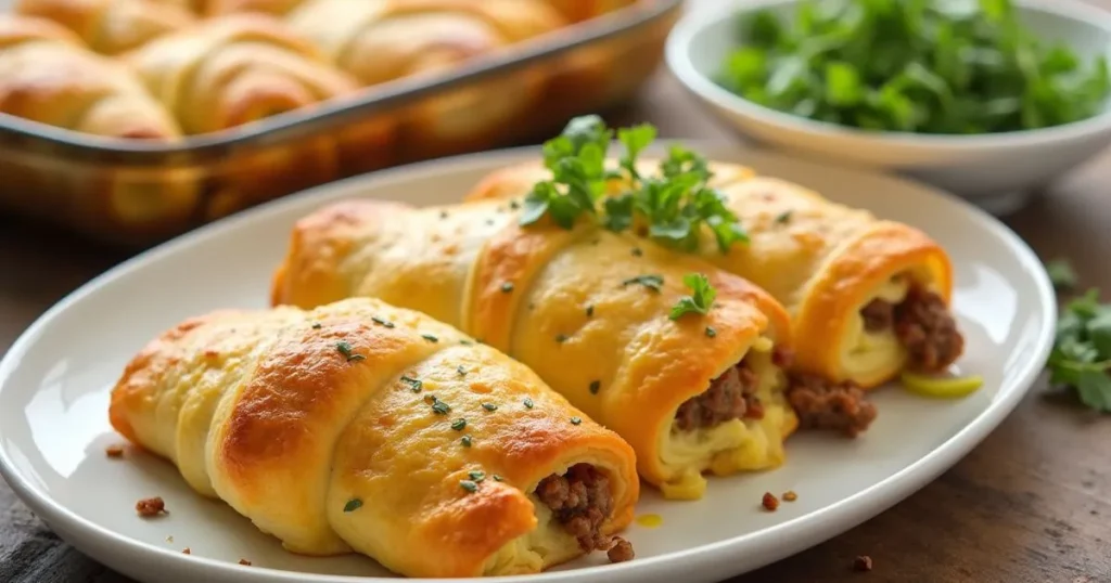 Sausage and Egg Casserole with Crescent Rolls