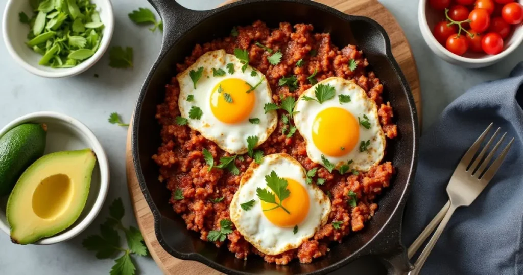 Carnitas Breakfast Skillet with Eggs