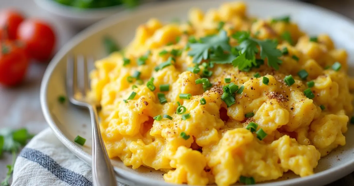 scrambled eggs with cottage cheese