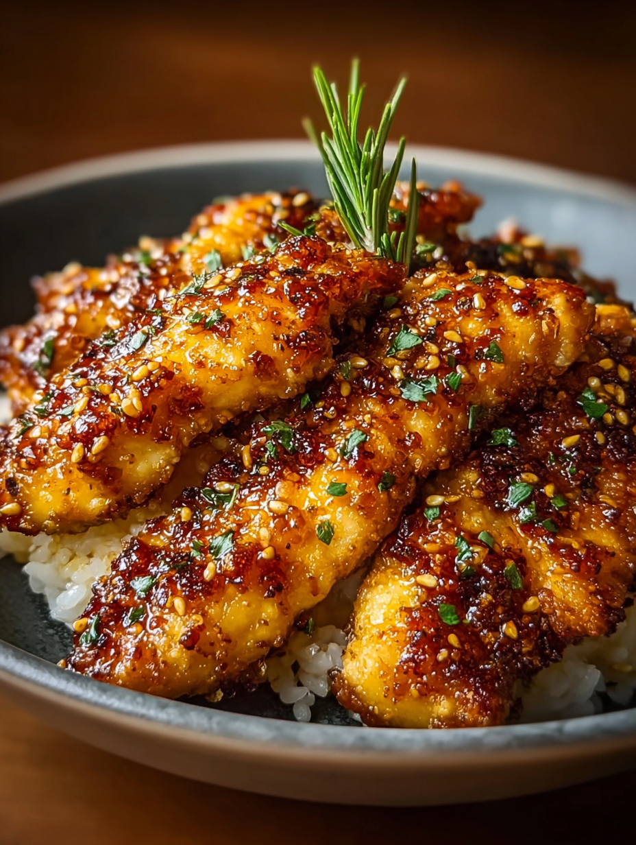 Air Fryer Honey Butter Garlic Chicken Tenders preparation