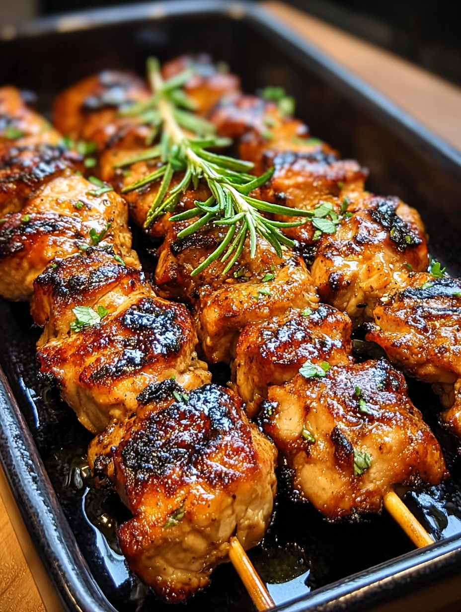 Bang Bang Chicken Skewers preparation