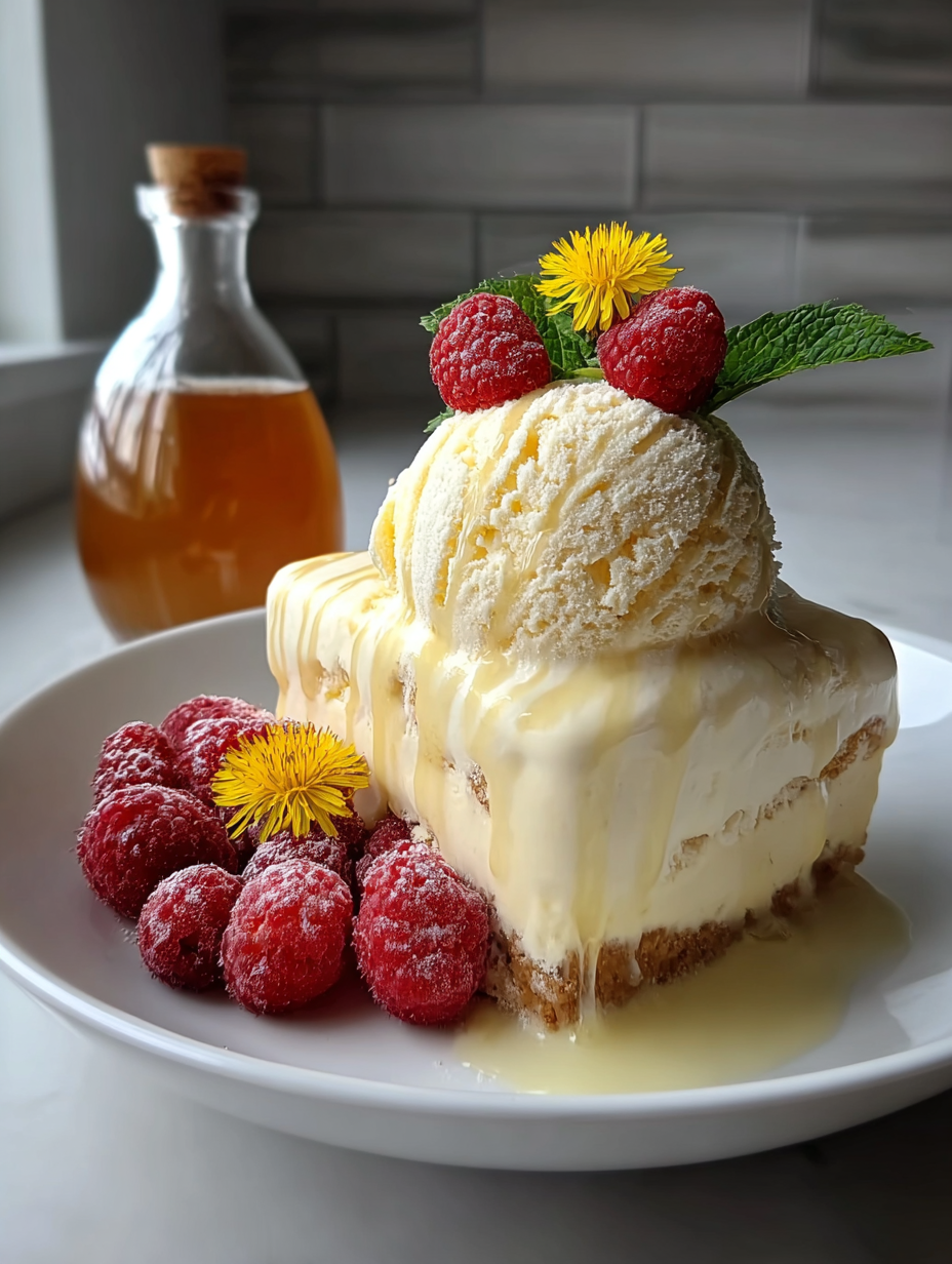 Dandelion & Honey Ice Cream: a Creamy Spring Delight preparation