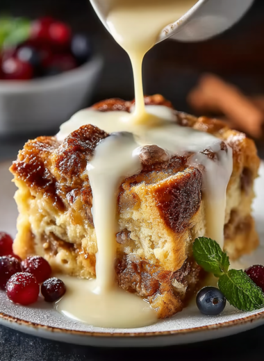 Decadent Old Fashioned Bread Pudding With Vanilla Sauce Bliss