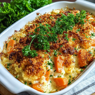 Irresistible Carrots Au Gratin With a Spicy Crunch Topping