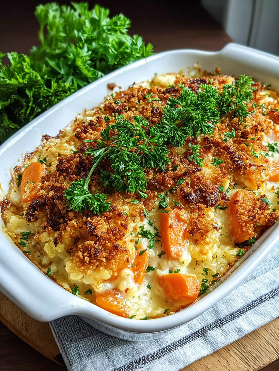 Irresistible Carrots Au Gratin With a Spicy Crunch Toppin…