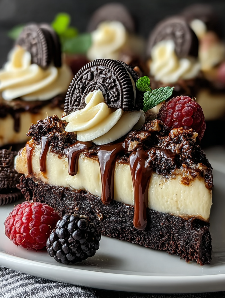 Irresistible Oreo Fudge Brownie Pizza preparation