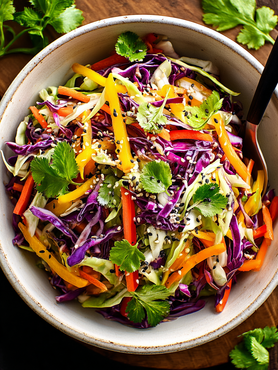 Sesame Slaw preparation