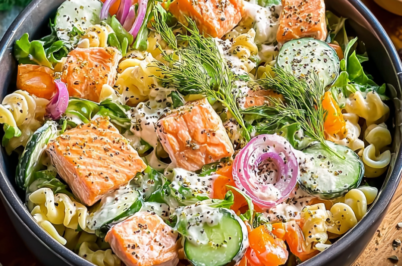 Zesty Salmon Pasta Salad Perfect for Quick Weeknight Dinners