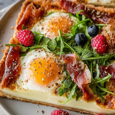 Baked Prosciutto and Egg Breakfast Tart for Spring Brunch Bliss