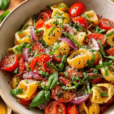 Bruschetta Pasta Salad Recipe That’s Perfect for Summer Gatherings