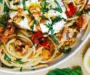 Easy Chicken Spaghetti With Burrata and Lemon Butter Garlic