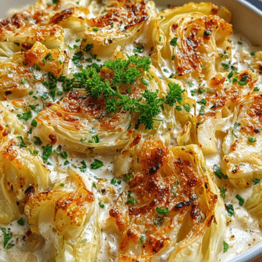 Creamy Garlic Parmesan Cabbage