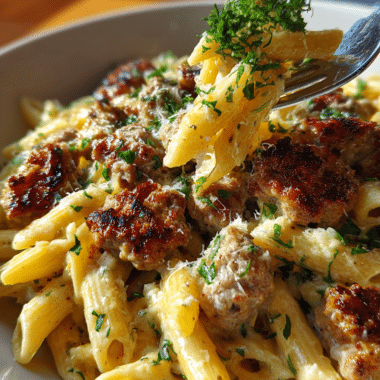 Creamy Ranch Parmesan Sausage Penne