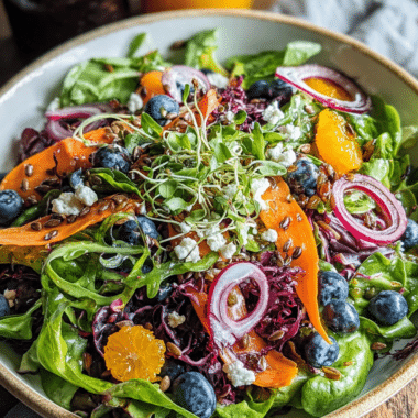 Delicious Spring Mix Salad With Zesty Orange Vinaigrette