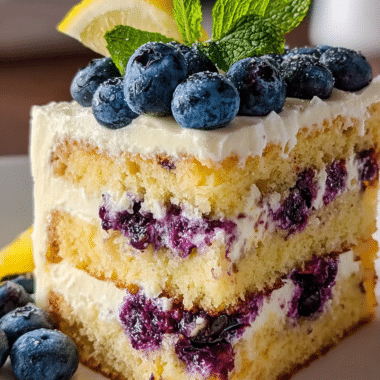 Lemon Blueberry Layer Cake