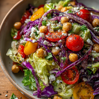 Mediterranean Cabbage Salad With Chickpeas