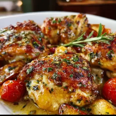 Mediterranean Chicken Thighs Bold Flavors in One Pan