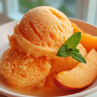 Peach Sorbet a Refreshing and Fruity Summer Treat