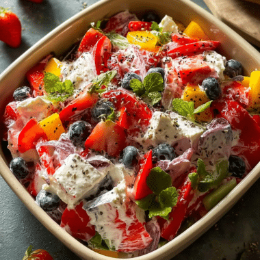 Red, White & Blue Cheesecake Salad