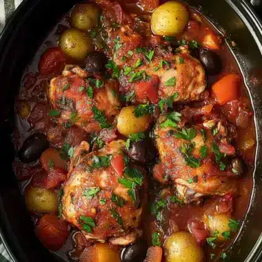 Savory Chicken Cacciatore Slow Cooker for Effortless Comfort