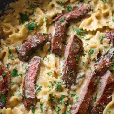 Steak Pasta Alfredo