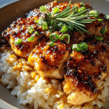 Sticky Honey Ranch Cheddar Chicken Rice Skillet