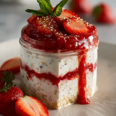 Strawberry Cheesecake Overnight Oats